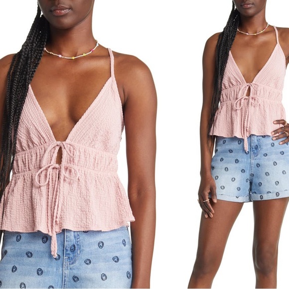 FINAL PRICE ❤️🔥 BP ✨ PINK CRINKLE CAMISOLE NWT - Picture 2 of 8